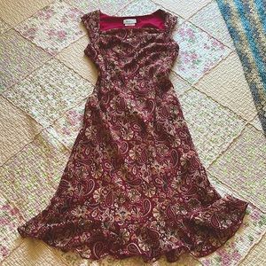 Vintage late 90s early 2000s pretty paisley dress